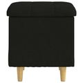 vidaXL Ottoman s Úložným Priestorom Čierny 40 x 40 x 45 cm látka
