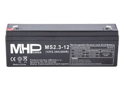 MHPower MS2.3-12 olovený akumulátor AGM 12V/2.3Ah,