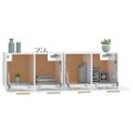 vidaXL Nástenné skrinky 2ks lesklé biele 60x36,5x35cm spracované drevo