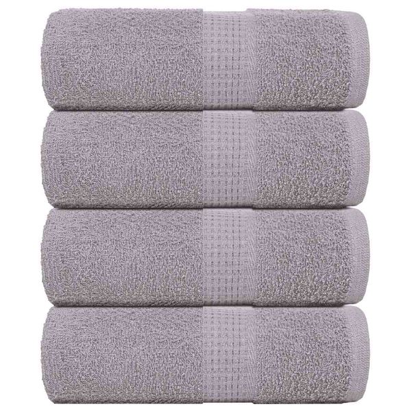 vidaXL Uteráky pre hostí FROGN 4 ks sivé 30x50 cm 360 g/m²