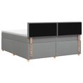 vidaXL Posteľ boxspring s matracom Svetlosivá 160 x 200 cm Látka