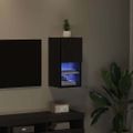 vidaXL Nástenný TV kabinet 30,5 x 30 x 60 cm Čierny dub