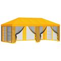 vidaXL Kryt altánku s bočnými stenami 6 x 3 m Žltá Polyester 190 gsm