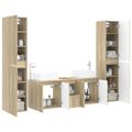 vidaXL Sada kúpeľňového nábytku 5 ks Dub sonoma 33 x 34,5 x 160 cm