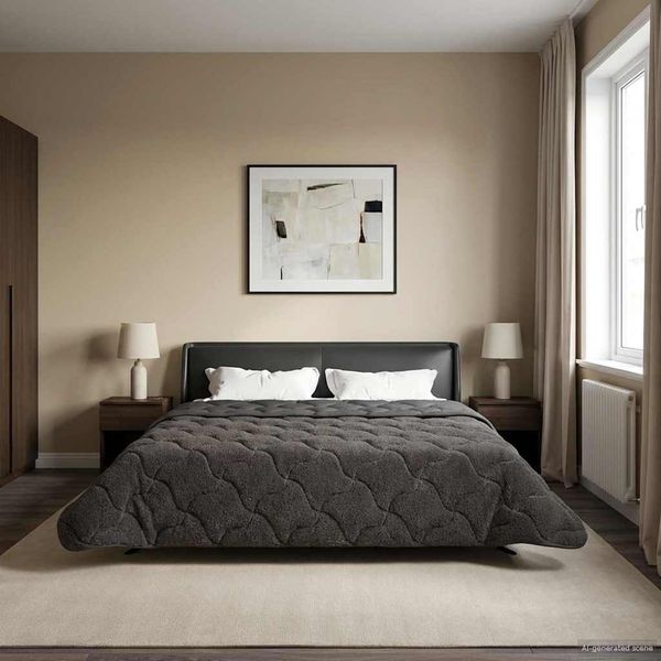 vidaXL Letná prikrývka Antracit 200 x 240 cm Mikrofáza a Teddy fleece