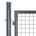 vidaXL Pletená záhradná brána antracitová 300x125 cm pozinkovaná oceľ