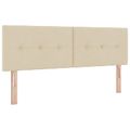 vidaXL Posteľ boxspring s matracom Krémová 140 x 200 cm Látka