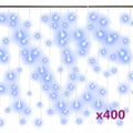 vidaXL LED záclonové svetlá cencúle 10 m 400 LED modré 8 funkcií
