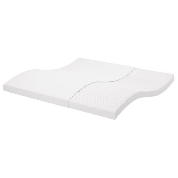 vidaXL Penový matrac biely 200x200 cm 7 zón tvrdosť 20 ILD