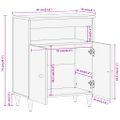 vidaXL Bočná skrinka 60x33x75 cm masívne mangovníkové drevo