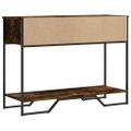 vidaXL Konzolový stolík dymový dub 100x35x74,5 cm kompozitné drevo