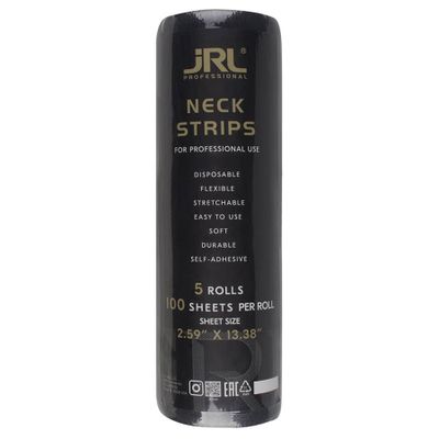 Krepové límce JRL Neck strips Black 500 ks