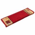 vidaXL Nášľapy na schody samolepiace 10 ks 65x21x4 cm červené