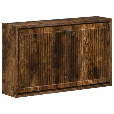 vidaXL Nástenný botník EDE 71 x 17 x 43 cm Kompozitné drevo Dymový dub