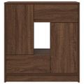 vidaXL Komoda so zásuvkami a dvierkami, hnedý dub 70,5x34x74,5 cm