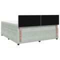 vidaXL Posteľ boxspring s matracom Svetlosivá 180 x 200 cm Zamat