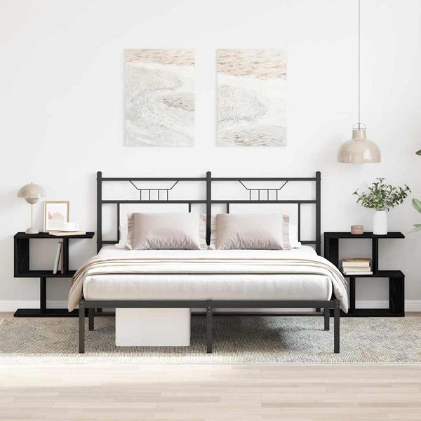 vidaXL Nočný stolík 2 pcs Čierny dub 50 x 30 x 51,5 cm
