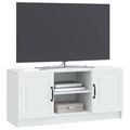 vidaXL TV skrinka Biela 102 x 34,5 x 47 cm Kompozitné drevo