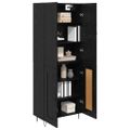 vidaXL Highboard 2 ks Čierny dub 69,5 x 34 x 180 cm Kompozitné drevo