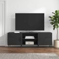 vidaXL TV skrinka 150 x 31 x 50 cm Čierna Kompozitné drevo