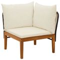 vidaXL 2 ks Záhradný lounge set s vankúšmi Prírodná