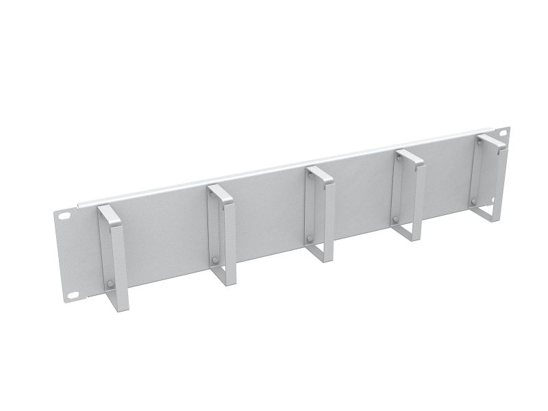 Vyväzovací panel 19" 2U RAL 7035 oceľový VP-02-2-00-G