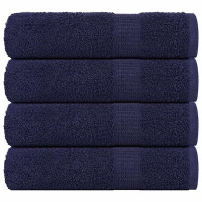 vidaXL Osušky do kúpeľne FROGN 4 ks tmavomodré 100x150 cm 360 g/m²