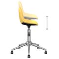 3086069 vidaXL Swivel Dining Chairs 6 pcs Yellow Fabric (3x333472)