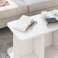 vidaXL Konferenčný stolík Biela 80 x 39,5 x 33,5 cm Borovicový masív