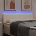 vidaXL LED hlavová doska Krémová 144 cm Kordúrová tkanina