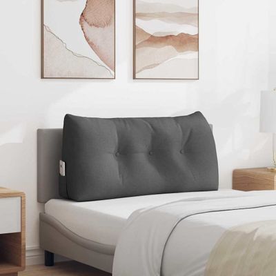 vidaXL Poduška na chrbát Tmavo šedá 100 x 24 x 50 cm látka