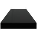 vidaXL Plávajúce nástenné police 2ks, lesklé čierne 80x23,5x3,8cm, MDF