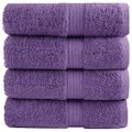 vidaXL Prémiové umývacie utierky SOLUND 4 ks fialové 30x30 cm 600 g/m²