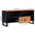 vidaXL TV skrinka 100x33x46 cm masívna akácia a spracované drevo