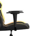 vidaXL Herná stolička čierna a zlatá umelá koža