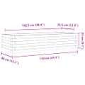 vidaXL Záhradný kvetináč 110x40x23 cm masívny douglas