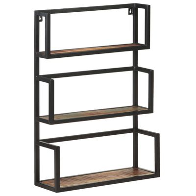 vidaXL Nástenná polica 60x20x85 cm masívne recyklované drevo