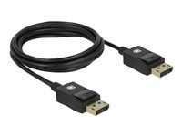 Delock Coaxial - Kábel obrazovky - DisplayPort (M) do DisplayPort (M) - DisplayPort 1.4 - 2 m - podpora 8K - čierna