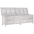 vidaXL Záhradný úložný box biely 198,5x50x56,5 cm jedľové drevo