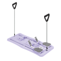 Fitness sada na pilates REBEL ACTIVE RBA-3069-PU multifunkční 9v1 fialová