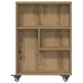 vidaXL Úzky úložný vozík dub artisan 48x13x68 cm kompozitné drevo