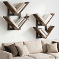 vidaXL Nástenná plávajúca polica 2 ks Dymový dub 43 x 15 x 47 cm
