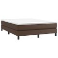vidaXL Boxspring posteľ s matracom hnedá 140x190 cm umelá koža