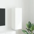 vidaXL TV nástenná skriňa 30 x 31 x 80 cm Biela Kompozitné drevo