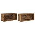 vidaXL Roh na skladovanie CD 2 ks Dubové drevo 40 x 17 x 17 cm