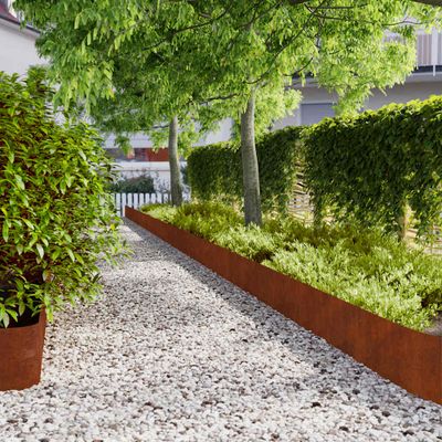 vidaXL Obrubník trávnika 20 pcs 25 x 103 cm Poveternostne odolná oceľ