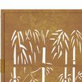 vidaXL Záhradná brána 100x175 cm, corten oceľ, bambusový dizajn