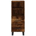 vidaXL Komoda dymový dub 34,5x34x90 cm spracované drevo
