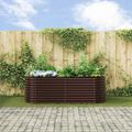 vidaXL Zvýšený záhon Hnedá 240 x 80 x 81 cm Oceľ