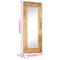 vidaXL Ručne vyrezávané zrkadlo 110x50x2,5 cm mangovníkové drevo